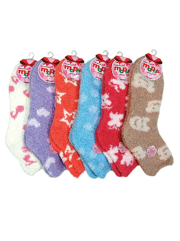 MOPAS LADIES PLUSH SOFT SOCKS (30301_PATTERN2)