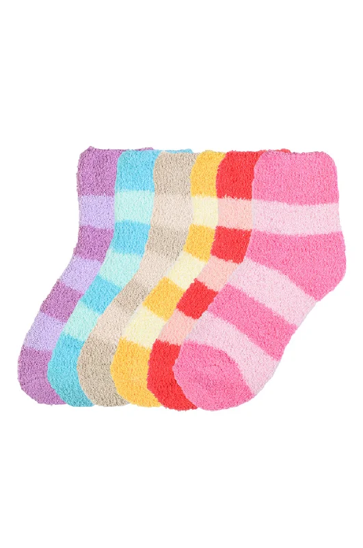 MOPAS LADIES PLUSH SOFT SOCKS (30301_STRIP-B2)