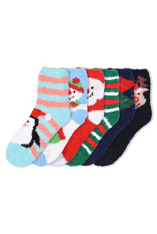 MOPAS LADIES PLUSH SOFT SOCKS (30301_XMAS)