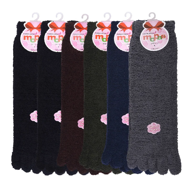 MOPAS LADIES POLYESTER WINTER TOE SOCKS (30701_PLAIN3)