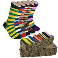 Men Novelty Fashion Dress Socks-5 Pair Fancy Power Sock-Fun Colorful Theme Socks