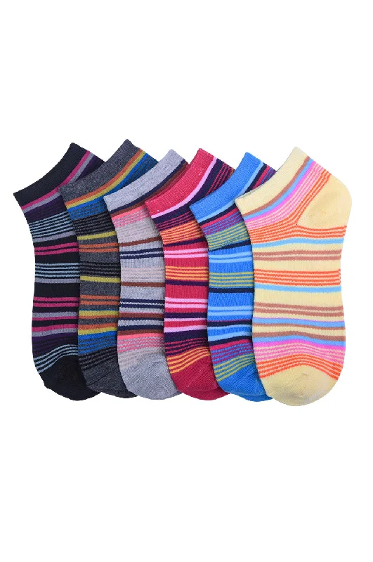 MAMIA SPANDEX SOCKS (STRIPES) - BOX ONLY - 6-8, 9-11