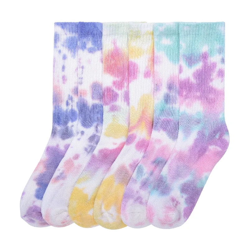 MOPAS LADIES DESIGN CREW SOCKS (TIEDYE)