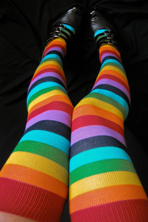 Acrylic Rainbow Thigh High