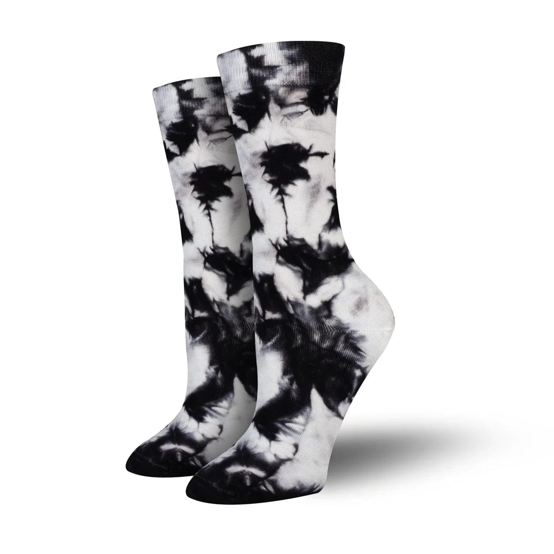 Bambukas Black and White Tie Dye Crew Socks