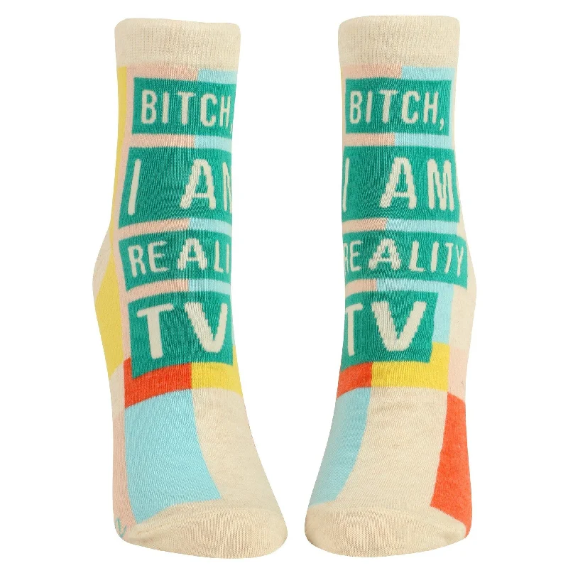 Bitch I Am Reality TV Women's Ankle Socks | BlueQ at GetBullish