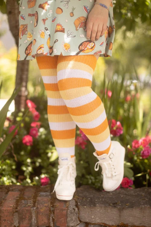 Candy Corn Stripes Thigh High