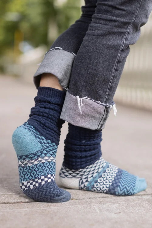 Cerulean Slouch Sock