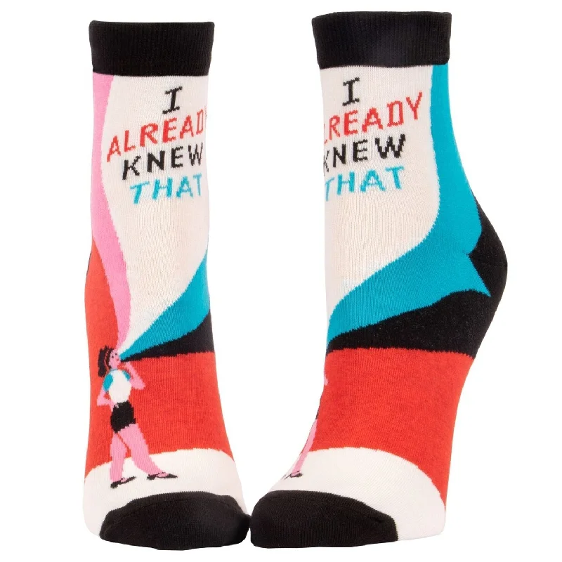 I Already Knew That Women's Ankle Socks | BlueQ at GetBullish