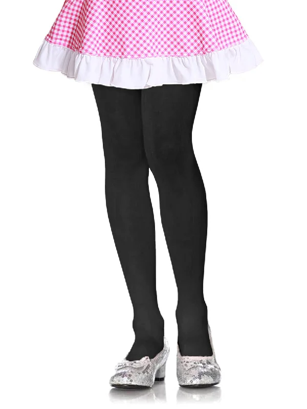 MOPAS GIRL'S PLAIN TIGHTS (GT100_BLACK)