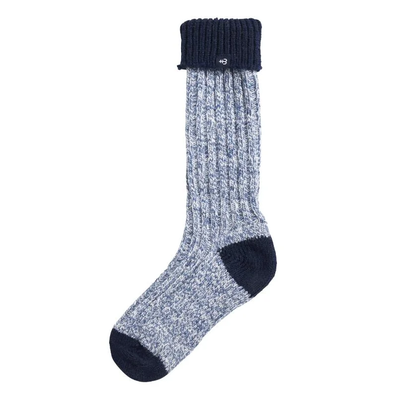 Holebrook Brommö Raggsocka Mens Socks - Denim Melange/Navy