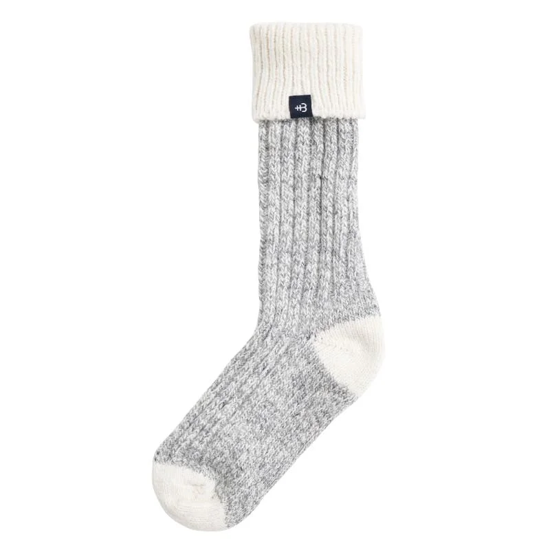 Holebrook Brommö Raggsocka Mens Socks - Grey Melange/Off White