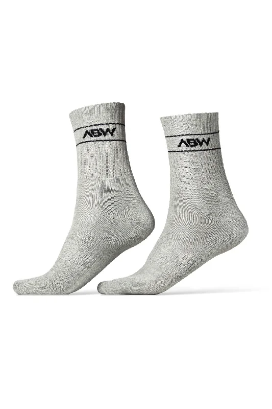 Mens Crew Socks - Grey 3 Pack