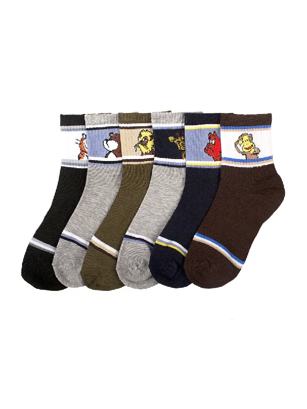 PODE BOY'S COMPUTER CREW SOCKS (PR_ANIMALS)