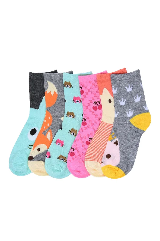 MOPAS GIRL'S COMPUTER CREW SOCKS (PR_COZY)