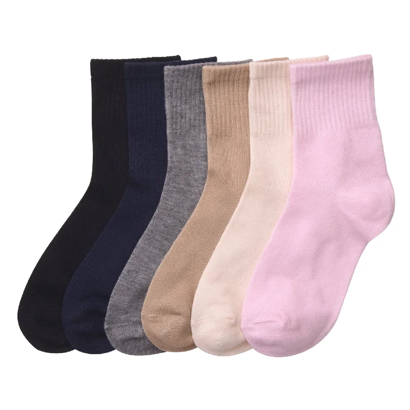 MOPAS GIRL'S COMPUTER CREW SOCKS (PR_GPLAIN)