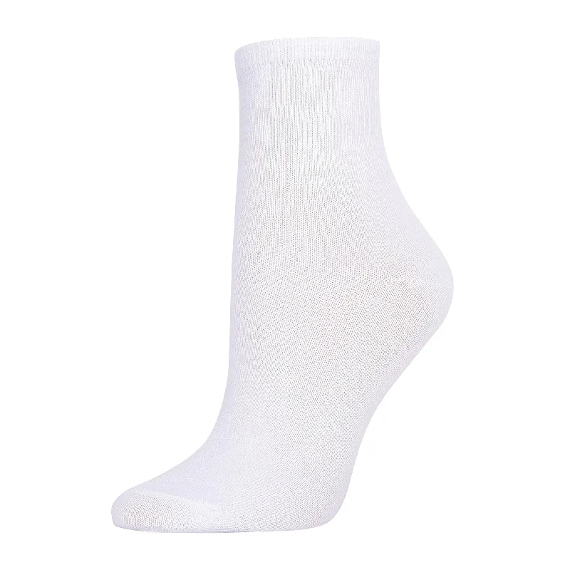 MOPAS GIRL'S COMPUTER CREW SOCKS (PR_WHITE)