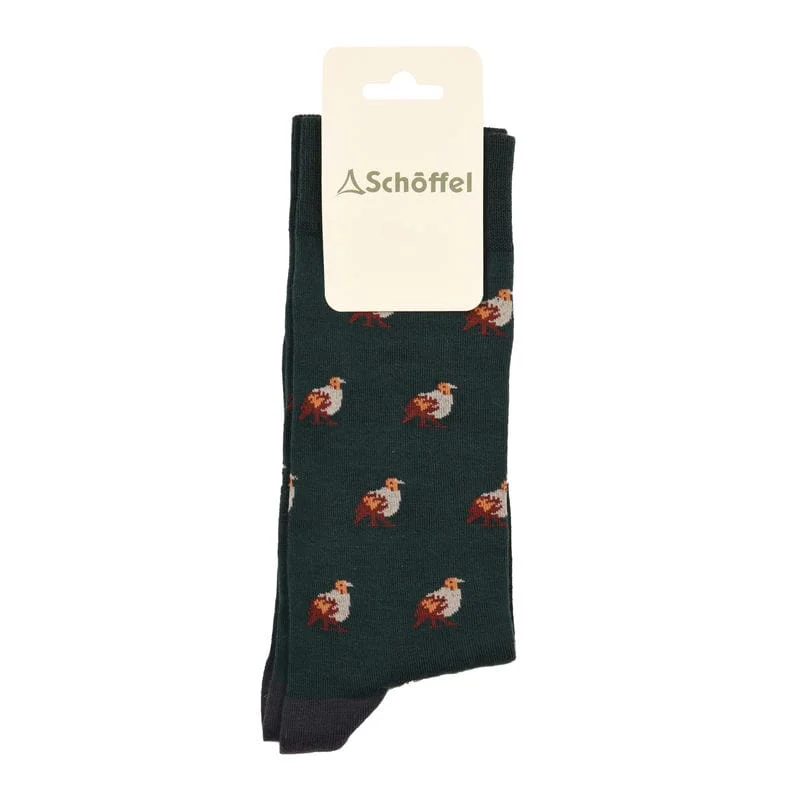 Schoffel Mens Cotton Sock - Dark Teal Partridge