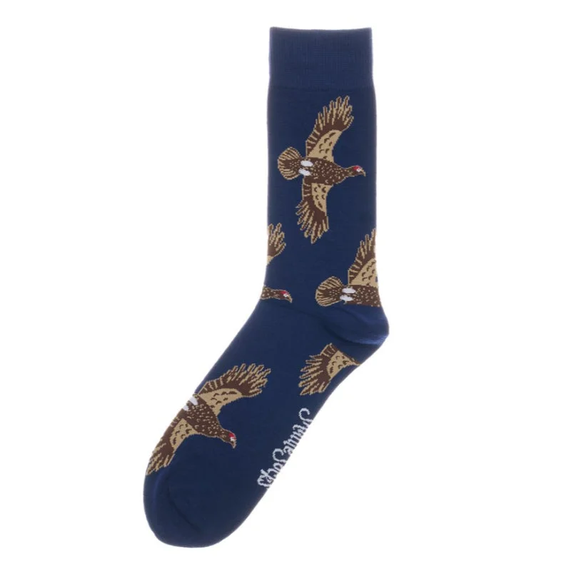 Shuttle Socks - Navy Flying Grouse UK 8-12