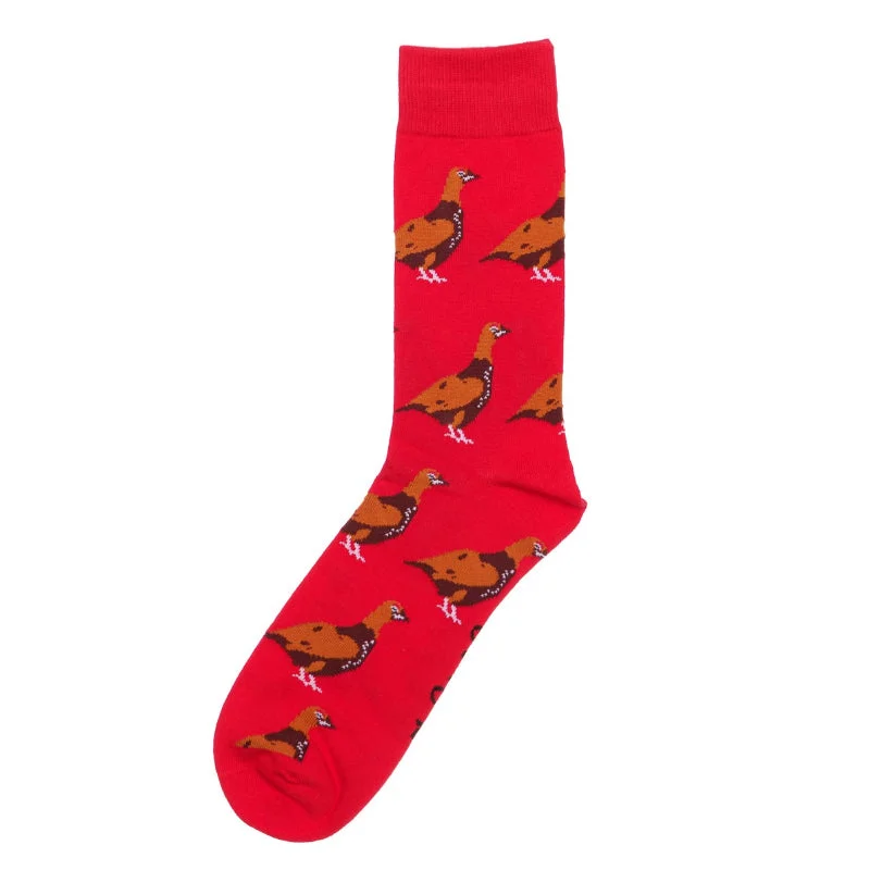 Shuttle Socks - Red Standing Grouse UK 8-12