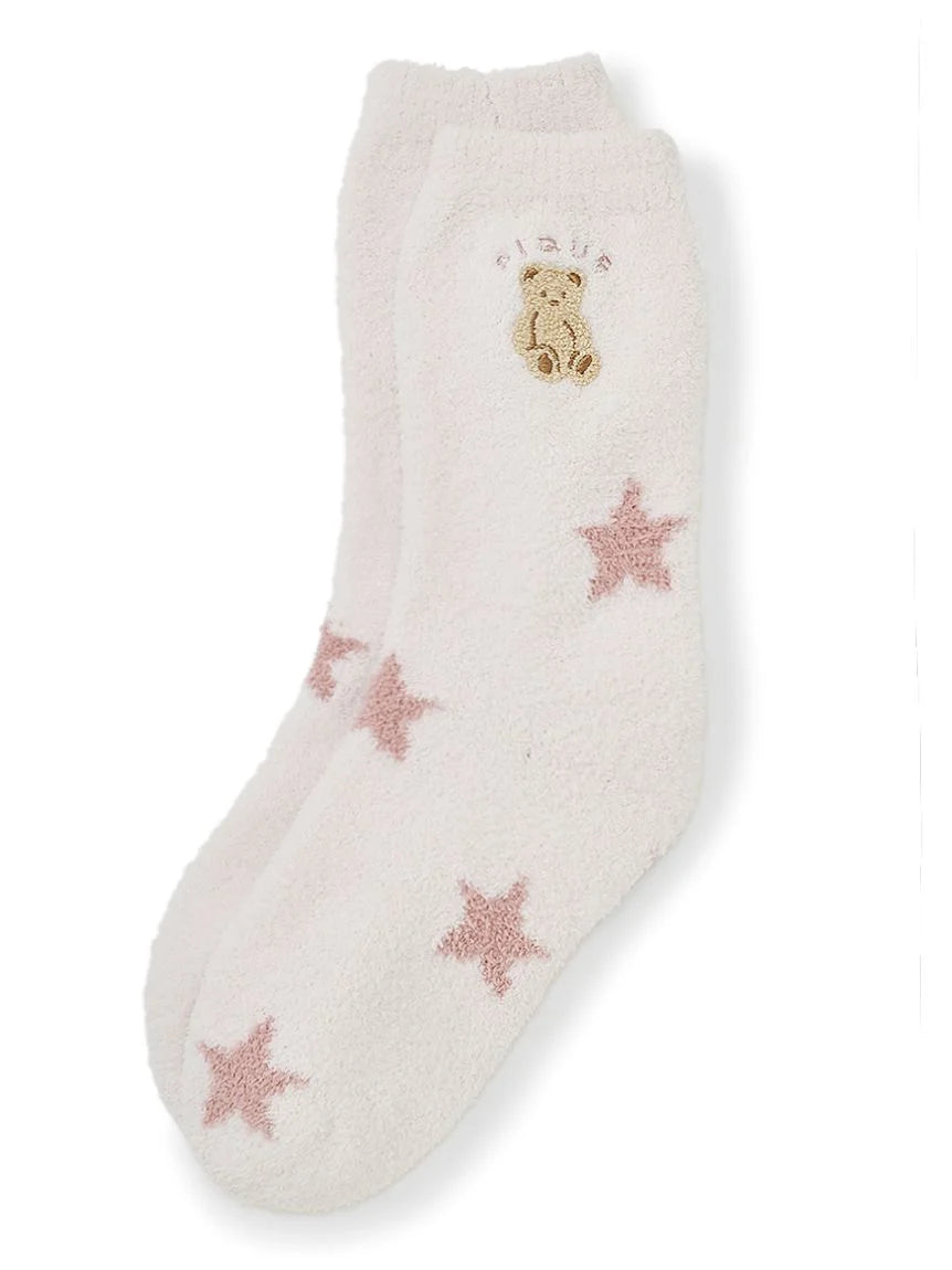 Star Jacquard Bear Lounge Socks