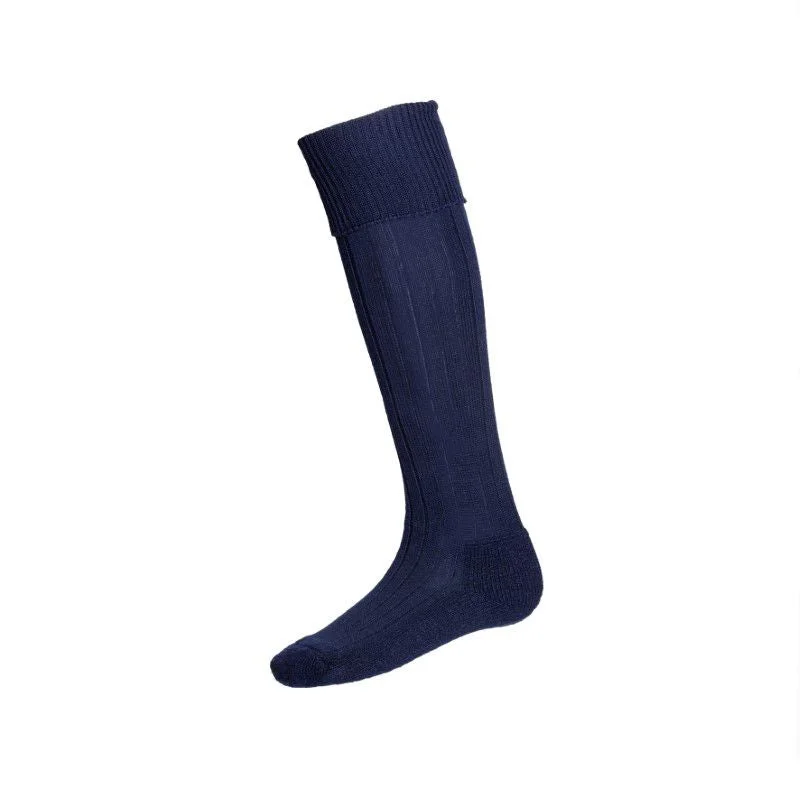 William Powell Scarba Cushioned Foot Mens Merino Socks - Navy