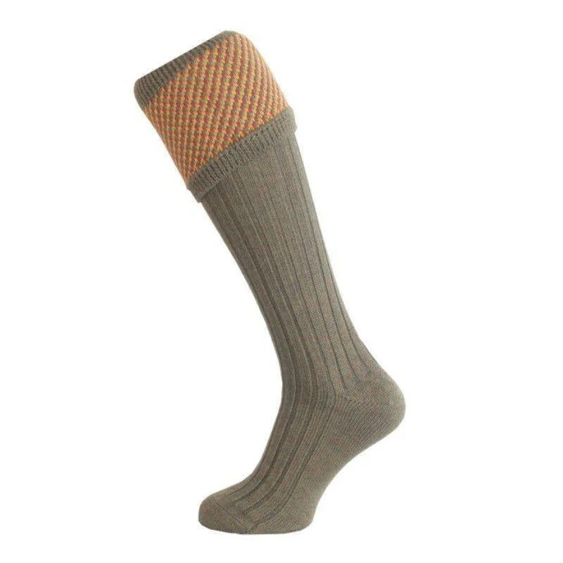 William Powell Tayside Mens Merino Shooting Socks - Bracken