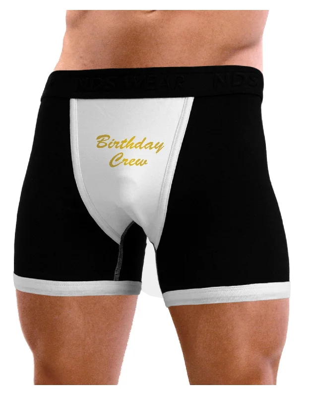 Birthday Crew Text Mens Boxer Brief Underwear by TooLoud