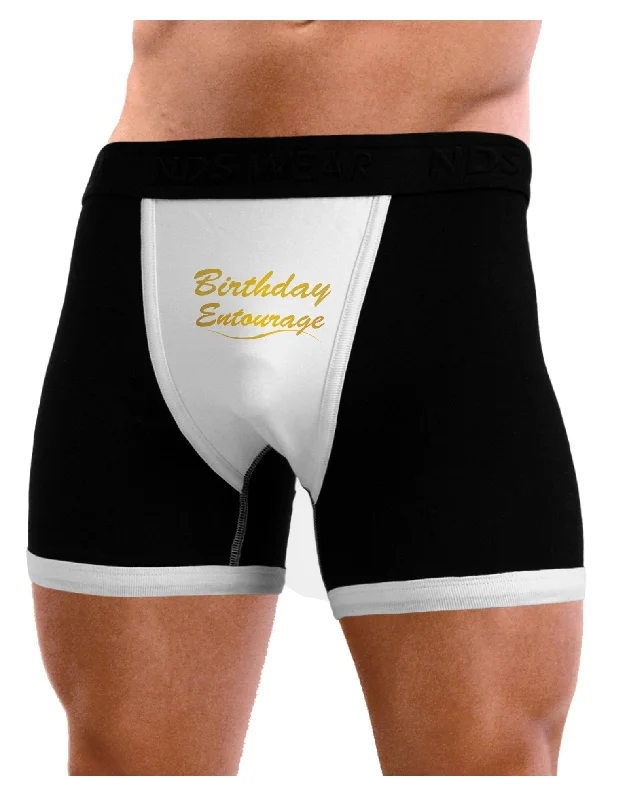 Birthday Entourage Text Mens Boxer Brief Underwear by TooLoud