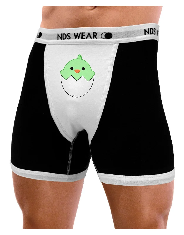 Cute Hatching Chick - Green Mens Boxer Brief Underwear by TooLoud