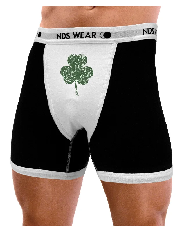 Distressed Traditional Irish Shamrock Mens NDS Wear Boxer Brief Underwear