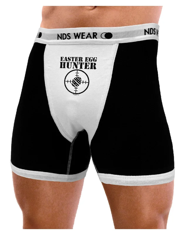 Easter Egg Hunter Black and White Mens Boxer Brief Underwear by TooLoud