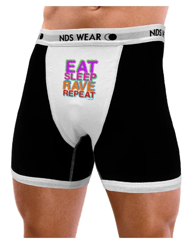 Eat Sleep Rave Repeat Color Mens Boxer Brief Underwear by TooLoud