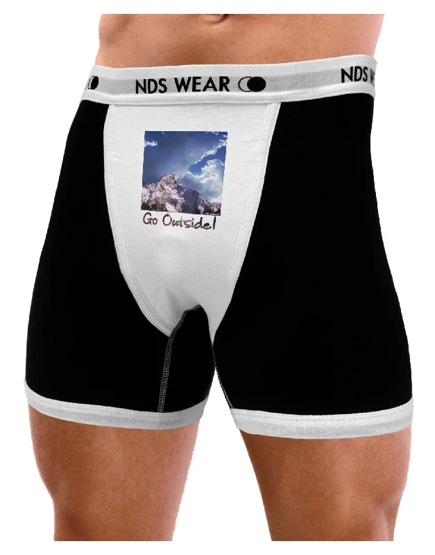 Go Outside Mountain Mens Boxer Brief Underwear by TooLoud