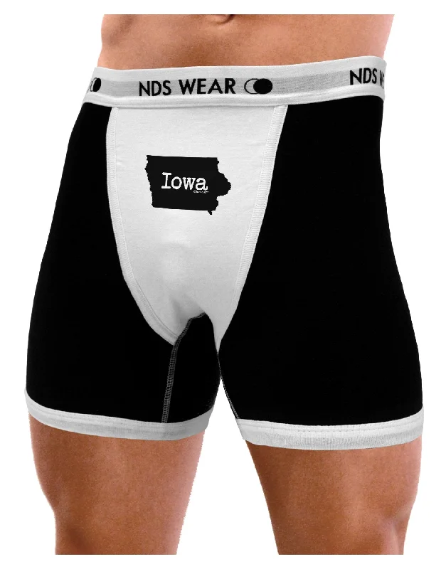 Iowa - United States Shape Mens Boxer Brief Underwear by TooLoud