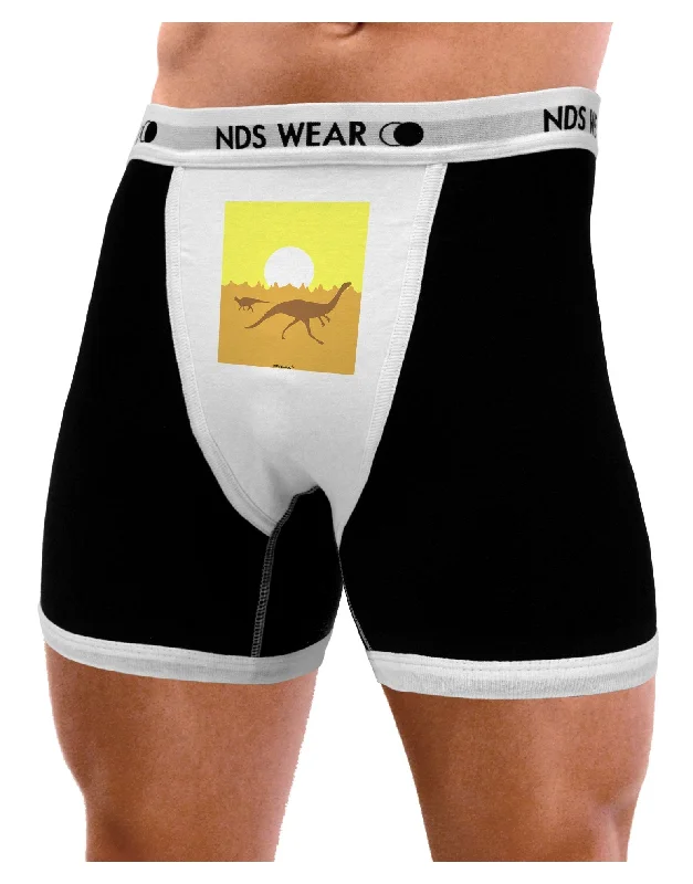 Jurassic Dinosaur Sunrise Mens Boxer Brief Underwear by TooLoud