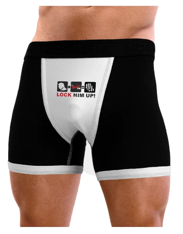 Lock Him Up Anti-Trump Funny Mens Boxer Brief Underwear by TooLoud