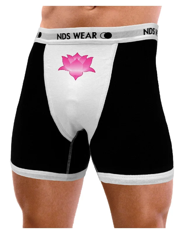 Lotus Flower Design Gradient Mens Boxer Brief Underwear by TooLoud