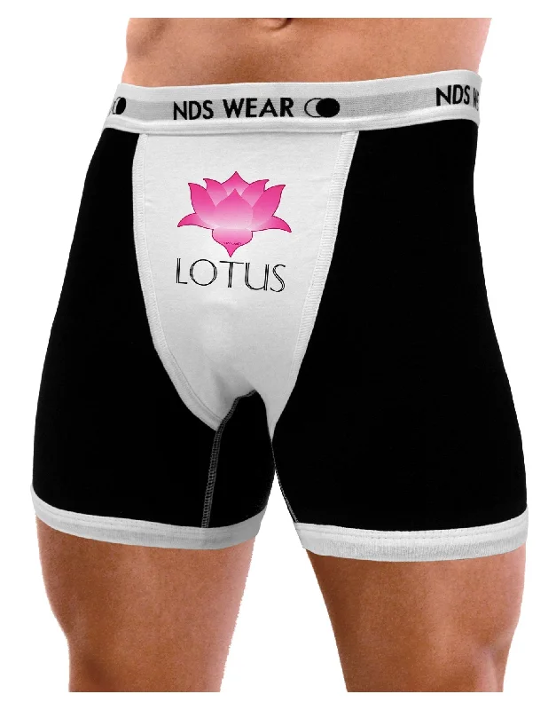 Lotus Flower Design Gradient - Text Mens Boxer Brief Underwear by TooLoud