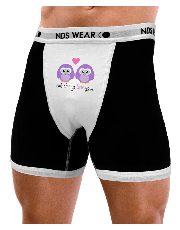 Owl Always Love You - Purple Owls Mens Boxer Brief Underwear by TooLoud