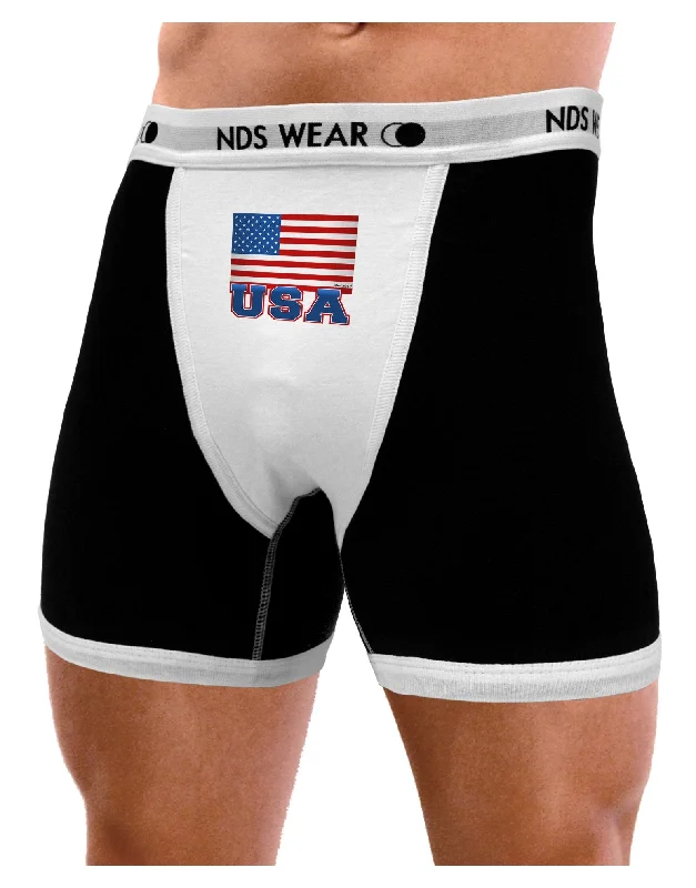 USA Flag Mens Boxer Brief Underwear by TooLoud