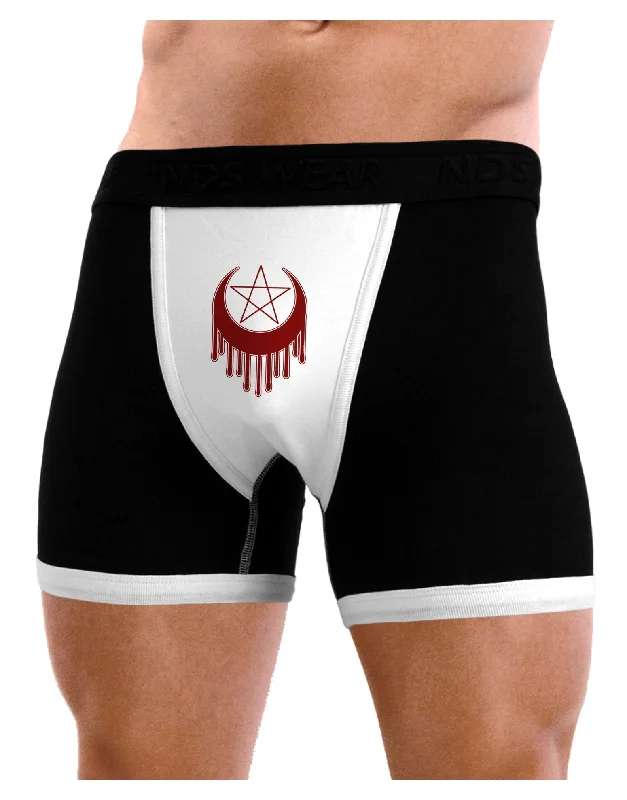 Weeping Crescent Blood Moon Star Mens Boxer Brief Underwear