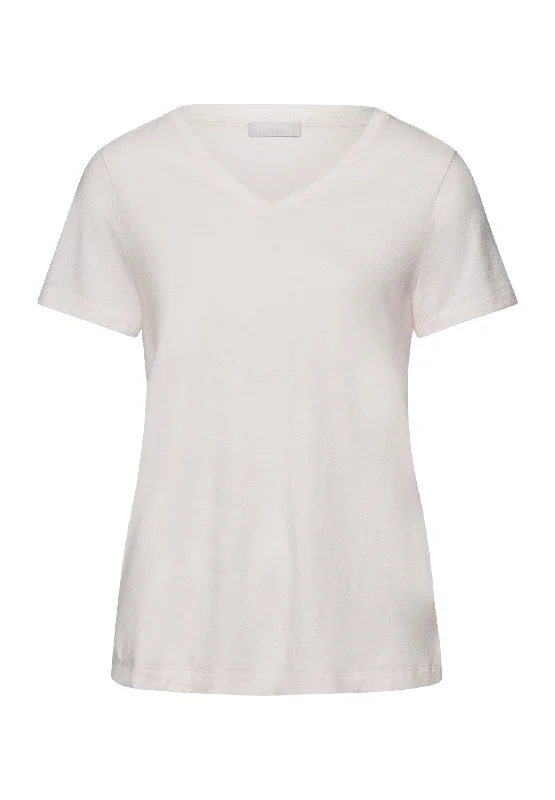 Sleep And Lounge Relaxed V-Neck Top | Rose Cream 74842-1393