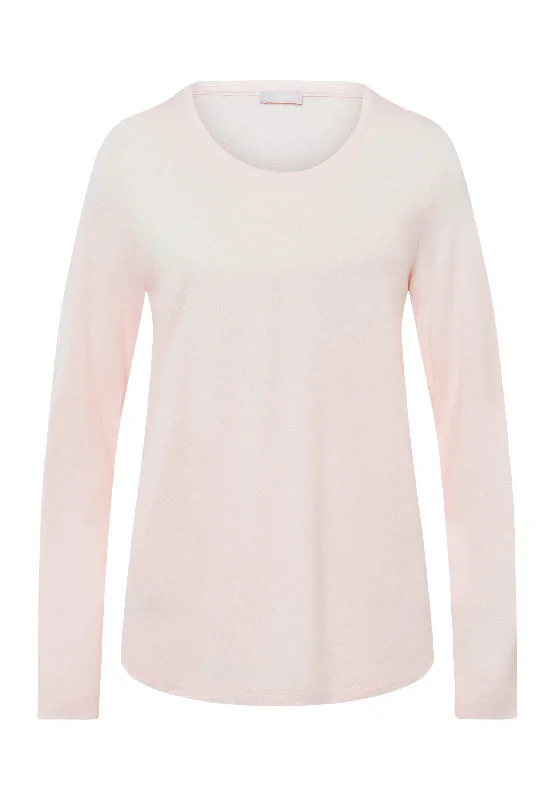 Sleep And Lounge Relaxed Round Neck Top | Pink Mauve 77844-1351