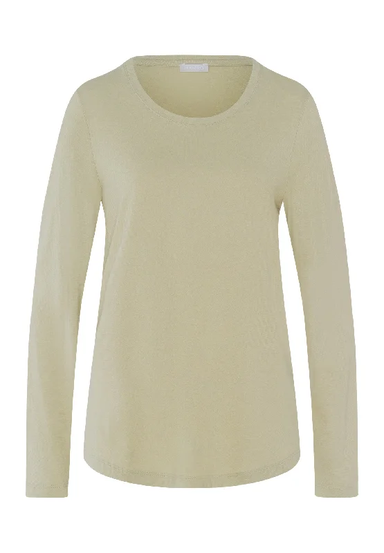 Sleep And Lounge Relaxed Round Neck Top | Moss Green 77844-2720