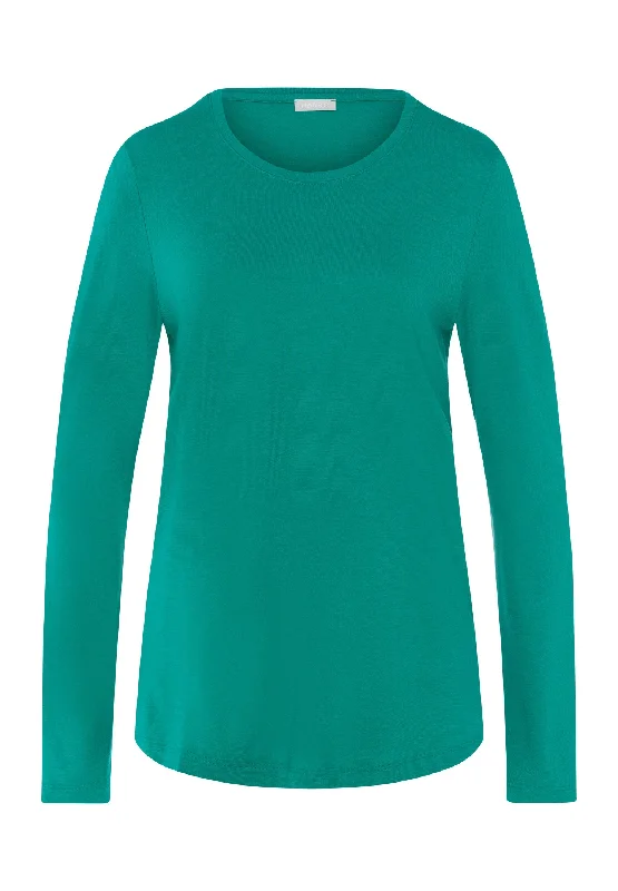 Sleep And Lounge Relaxed Round Neck Top | Peacock 77844-2730