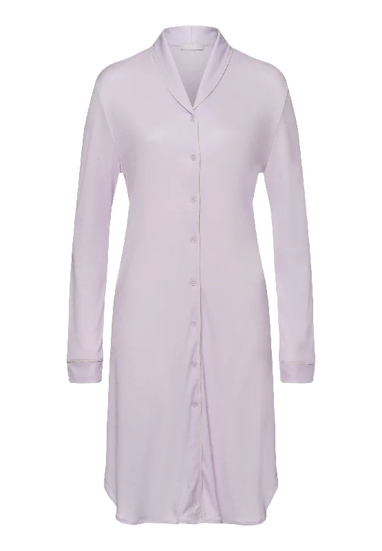 Natural Comfort TENCEL™ Button Front Sleep Shirt | Lilac Fog 77964-2464