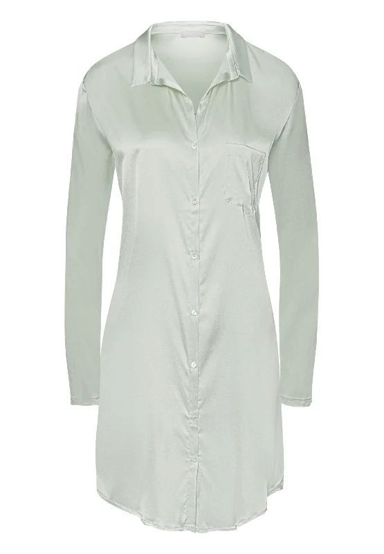 Grand Central Boyfriend Silk Sleepshirt | White Sage 74830-2737