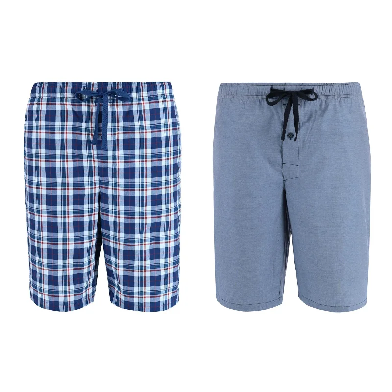 Hanes Men's Woven Cotton Pajama Sleep Shorts (Pack of 2)