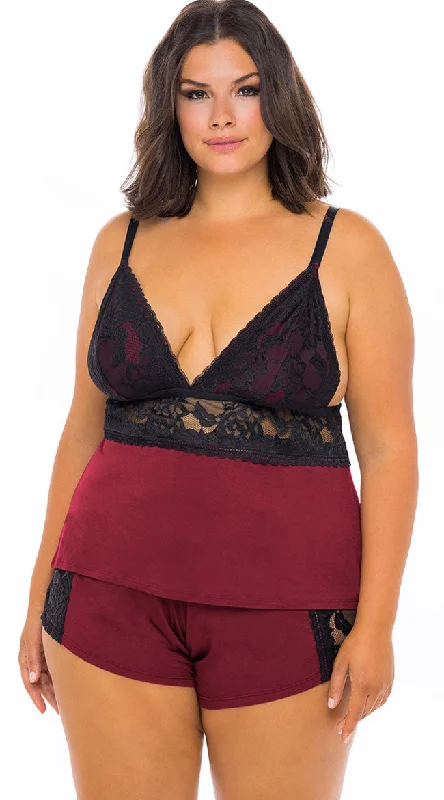 Plus Size Sleepless Nights Cami Set